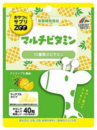 Пищевая добавка ZOO-Мультивитамины со вкусом ананаса / 40 табл. / Unimat Riken