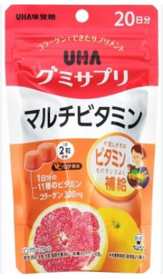Пищевая добавка UHA жевательный мармелад с мультивитаминами  / 20 дней