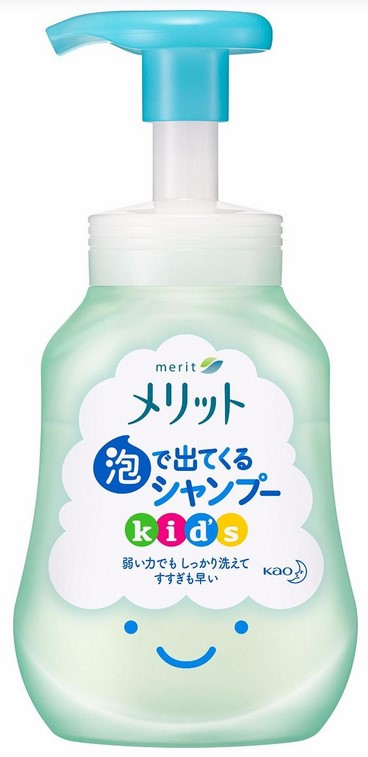 Детский шампунь-пенка KAO Merit kid’s с натуральными экстрактами Нежность (слабокислотный, без силиконов) 300 мл