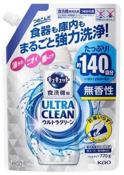 Гель для посудомоечных машин KAO Cu Cut без аромата, запасной блок 770 гр