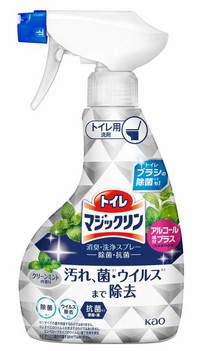 Чистящее и дезодорирующее пенящееся средство KAO Magiсclean для туалета «Мята» (протирание сиденья и обработка унитаза / спиртовой спрей) 350 мл