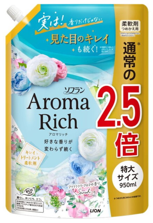 Кондиционер для белья LION Aroma Rich Sarah 206 / Сара 950 мл