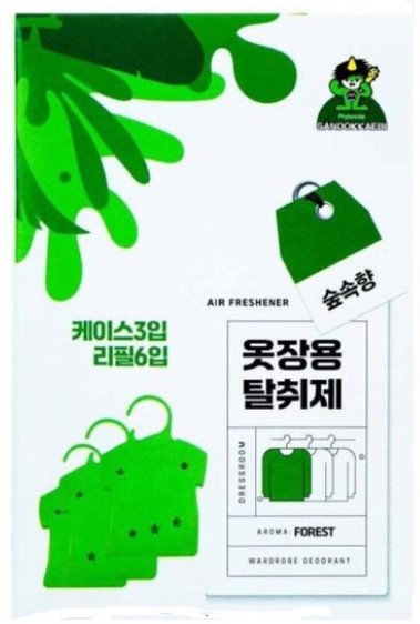 Средство против запаха для шкафов Sandokkaebi (подвесной, аромат леса) 4 мл х 6 шт