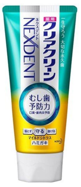 Зубная паста KAO ClearClean Nexdent комплексного действия для профилактики кариеса с микрогранулами (цитрус и нежная мята) 120 гр