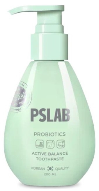 Зубная паста от кариеса с пробиотиками PSLAB ACTIVE BALANCE, 200 мл