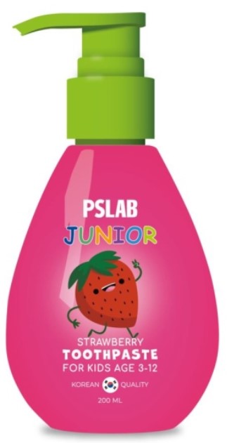 Детская зубная паста со вкусом клубники PSLAB JUNIOR, 200 мл
