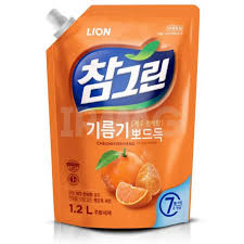 Средство для мытья посуды с экстрактом японского мандарина Chamgreen (сменный блок), 1,2 л