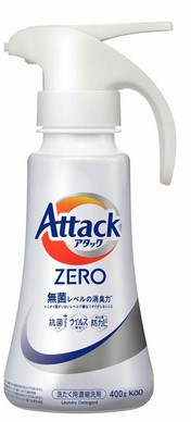 Жидкое средство для стирки KAO Attack ZERO (суперконцентрат, для любых типов стиральных машин) 400 гр