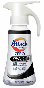 Жидкое средство для стирки KAO Attack ZERO (суперконцентрат, с защитой от повторного оседания грязи при стирке) 400 гр