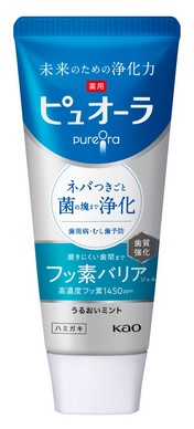 Гелевая зубная паста комплексного действия KAO PureOra (охлаждающая мята) 115 гр