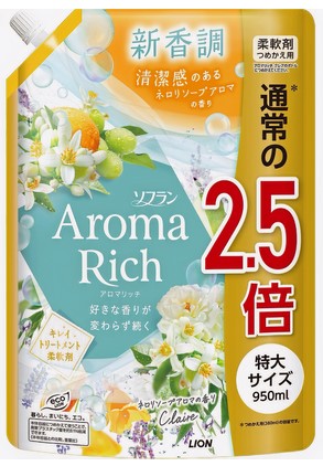 Кондиционер для белья LION Aroma Rich Claire 258 / Клэр 950 мл