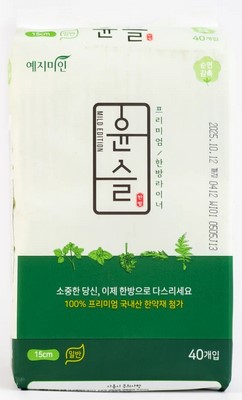 Ежедневные гигиенические прокладки Yejimiin премиум, 40 шт, 15 см