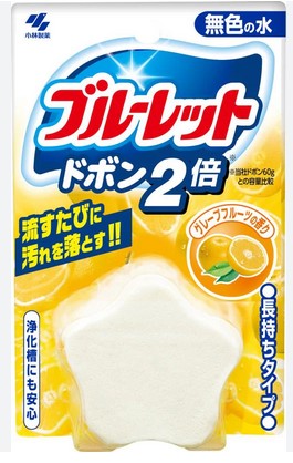 Таблетка для бачка унитаза Kobayashi Bluelet - грейпфрут (двойная) 120 гр