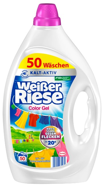 Гель для стирки Weisser Rieseдля для цветного белья, 50 стирок, 2,25 л/4