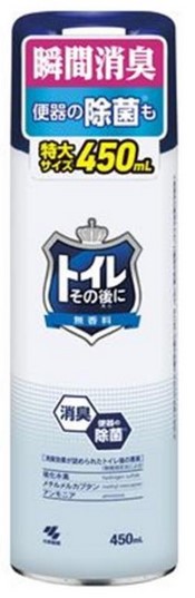 Освежитель-аэрозоль для туалета Kobayashi (нейтрализатор запахов без ароматических отдушек) 450 мл