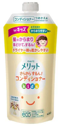 Детский кондиционер KAO Merit kid’s для волос с натуральными экстрактами Нежность и гладкость (слабокислотный) 285 мл