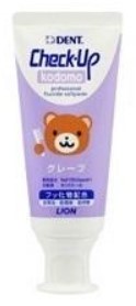 Зубная паста LION Check-Up детская укрепляющая (кремовая, со вкусом винограда) 60 гр