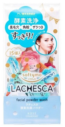 Пудра энзимная для умывания KOSE Softymo Lachesca, 0,4 г х 15 шт