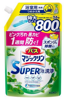 Чистящее средство для ванны KAO Magiсclean, аромат зелёных трав, запасной блок 800 мл