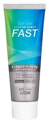 Зубная паста LION OCH-tune FAST (прохладная мята) 130 гр