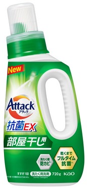 Гель для стирки КАО Attack Antibacterial EX (концентрат / сушка в помещении) 720 г