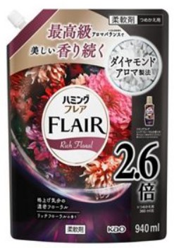 Кондиционер для белья KAO Humming FLAIR (концентрат / аромат Роскошный букет) 940 мл