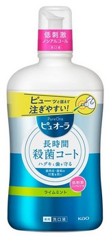 Ополаскиватель полости рта KAO PureOra (лайм и мята / без спирта) 850 мл