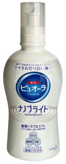 Ополаскиватель полости рта KAO PureOra (жидкая зубная паста / со спиртом) 400 мл