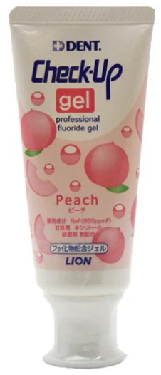 Детский зубной гель для реминерализации LION Check-Up (6-14 лет / вкус персика) 60 г