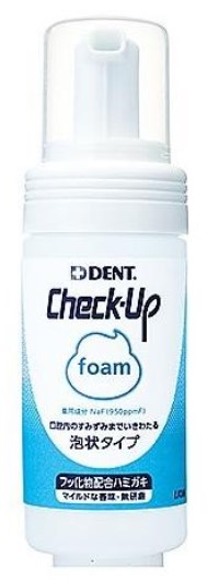 Пенка для деликатной чистки зубов LION Check-Up (для всей семьи / фруктовый вкус) 100 мл