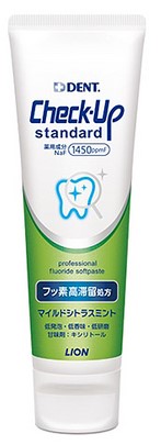 Кремовая зубная паста LION Check-Up укрепляющая (вкус цитруса и мяты) 135 г