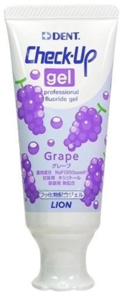 Детский зубной гель LION для реминерализации Check-Up (6-14 лет / вкус винограда) 60 г