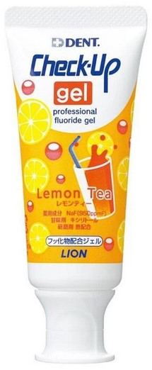 Детский зубной гель LION для реминерализации Check-Up (6-14 лет / вкус лимонного чая) 60 г