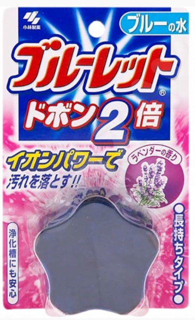 Таблетка для бачка унитаза Kobayashi с эффектом окрашивания воды Bluelet - лаванда (двойная) 120 г