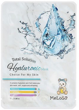 Тканевая маска с гиалуроновой кислотой Meloso Total Solution Hyaluronic, 25 г