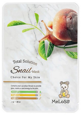 Тканевая маска с муцином улитки Meloso Total Solution Snail Mask, 25 г