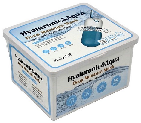 Тканевая увлажняющая маска с гиалуроновой кислотой Meloso Hyaluronic &amp; Aqua, 80 г