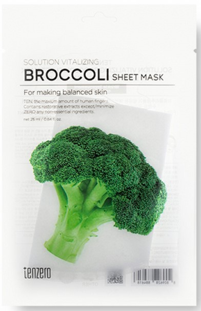 Омолаживающая тканевая маска с брокколи TENZERO Solution Vitalizing Broccoli, 25 г