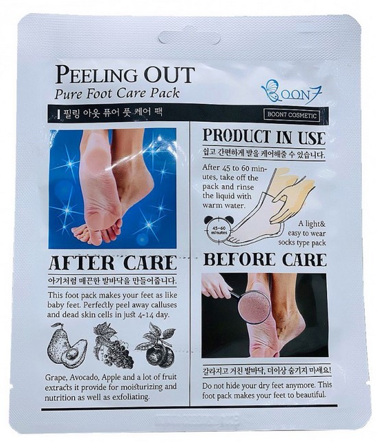 Маска-носочки для ног пилинг Meloso BOON7 Foot Peeling Pack, 34 г