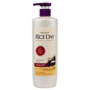 Кондиционер CJ Lion Rice Day  для поврежденных волос увлажняющий, 550 мл.