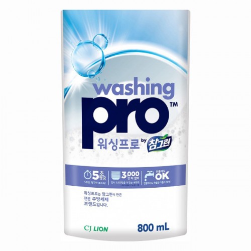 Средство для мытья посуды CJ Lion Washing Pro, мягкая упаковка,  800 мл