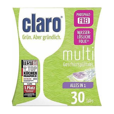 Таблетки для посудомоечных машин Claro Multi, 30 шт.