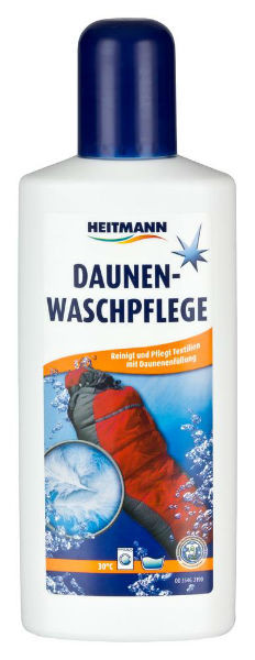 Гель для стирки изделий с пуховым и перьевым наполнителем (пуховики, спальные мешки и т.д.) Heitmann, 250 мл.