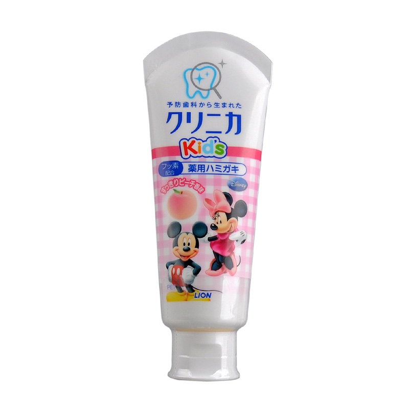 Детская зубная паста LION Clinica Kids со вкусом персика, туба, 60 гр