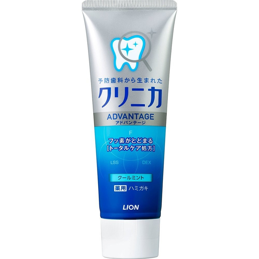 LION Зубная паста Clinica Advantage Cool Mint с охлаждающим ароматом мяты, вертикальная туба,130гр