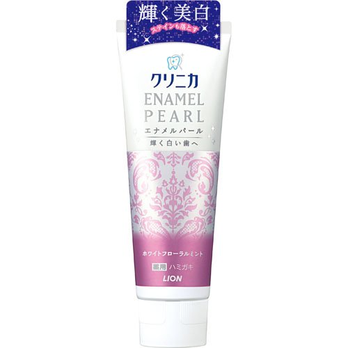 Зубная паста LION Clinica Enamel Pearl, отбеливающая, со вкусом мяты, жасмина, вертикальная туба, 130 гр