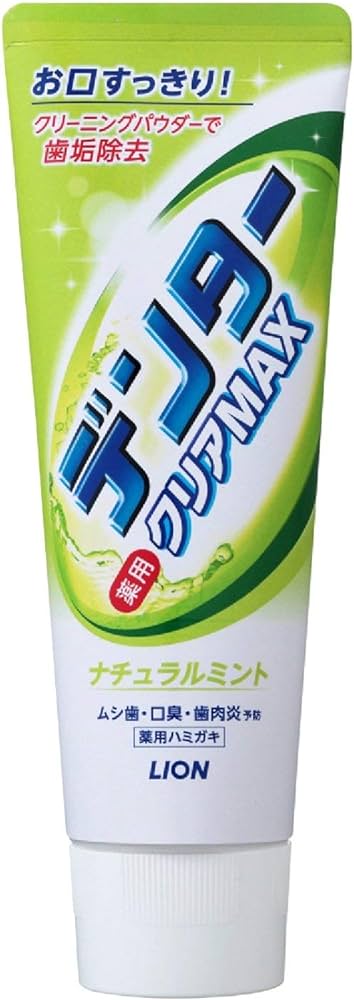 Зубная паста LION Dental Clear MAX натуральная мята, вертикальная туба, 140 гр