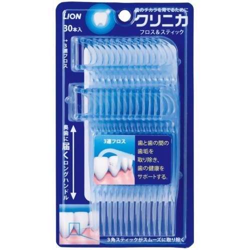 Зубочистки с зубной нитью Lion Clinica Floss and Stick, 30 шт