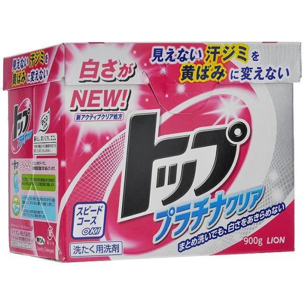 Стиральный порошок LION ТОП - платиновая чистота, коробка, 900 гр