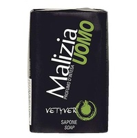 Мыло туалетное твердое для мужчин  MALIZIA Vetyver серии Uomo 90 гр
